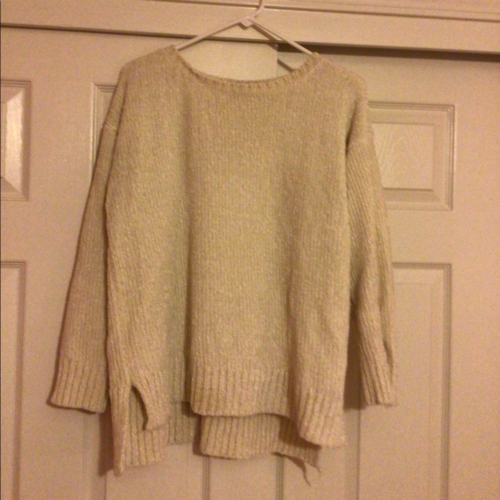 Cream knit long sleeve